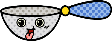 Bir insan tarafından çizilmiş bir kaşık çizgi romanı.