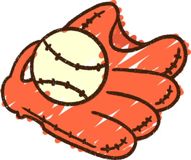 Beyzbol Mitt Tebeşiri Bir insan tarafından çizilmiş