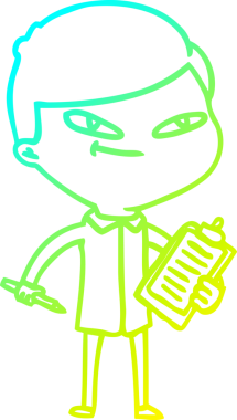 Bir insan tarafından çizilen çizgi film karakteri çizimi.