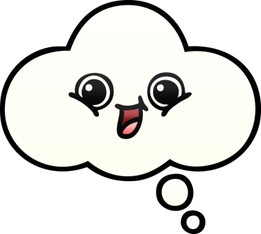 Bir insan tarafından çizilen düşünce baloncuğunun gölgeli çizimi