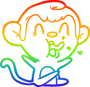 gökkuşağı gradyan çizgisi insan tarafından çizilmiş çılgın bir çizgi maymun çizimi