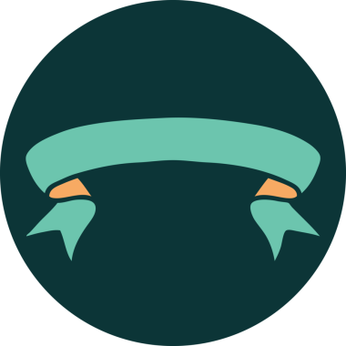 Bir insan tarafından çizilmiş bir pankartın ikonik dövme şekli