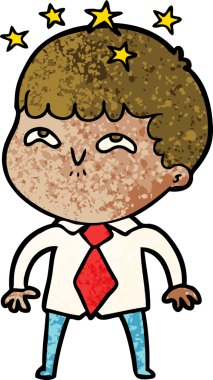 çizgi film bir insan tarafından çizilmiş hayret verici çocuk.