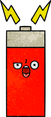 Bir insanın çizdiği pilin retro grunge desen karikatürü