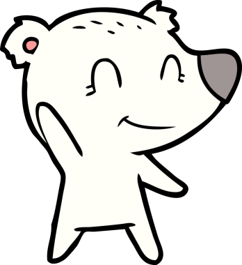 Bir insan tarafından çizilmiş kutup ayısı karikatürü