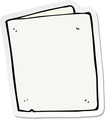 Bir insan tarafından çizilmiş bir kartın çıkartması.