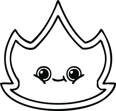 Bir insan tarafından çizilmiş bir ateşin çizgi çizimi