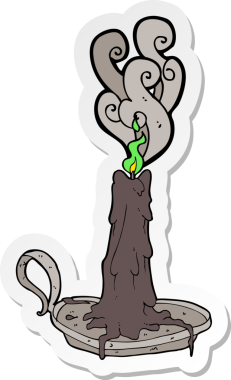 Bir insan tarafından çizilmiş bir karikatür çıkartması.