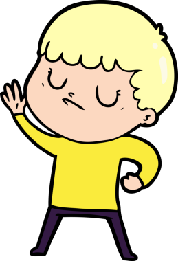 Bir insan tarafından çizilmiş huysuz çocuk çizgi filmi.