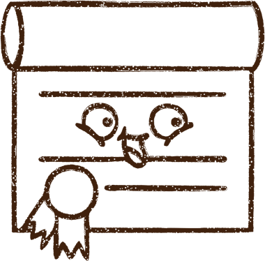 Bir insan tarafından çizilmiş Sertifika Kömürü Çizimi