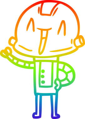 gökkuşağı gradyan çizgisi bir insan tarafından çizilmiş robot çizgi