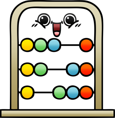 Bir insan tarafından çizilmiş bir abaküsün gölgelenmiş karikatürü