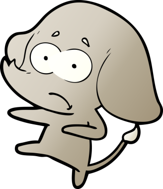 bir insan tarafından çizilmiş belirsiz bir fil.