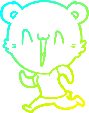 Bir insan tarafından çizilmiş koşu ayısı karikatürü.