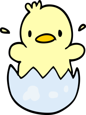 Bir insan tarafından çizilmiş sevimli karikatür hatunu.