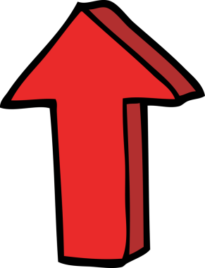 Bir insan tarafından çizilmiş karalama oku.