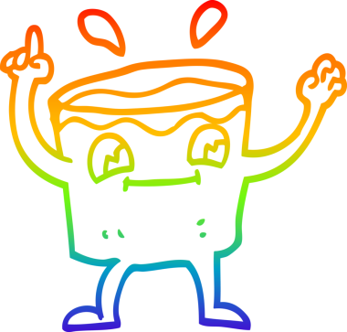 gökkuşağı gradyan çizgi çizimi bir insan tarafından çizilmiş bir kahve resmi