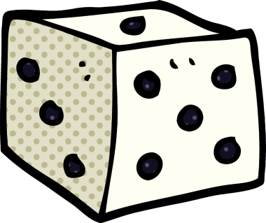 karikatür klasik zar bir insan tarafından çizildi