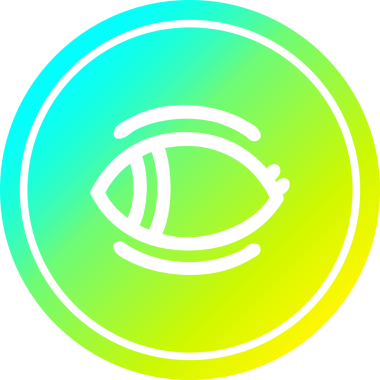 serin gradyan bir insan tarafından çizilmiş göz dairesel simgesi