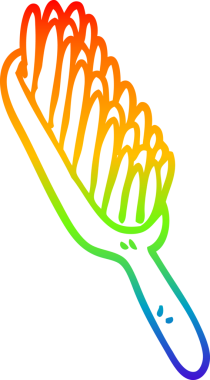 Bir insan tarafından çizilmiş bir saç fırçasının çizimi.