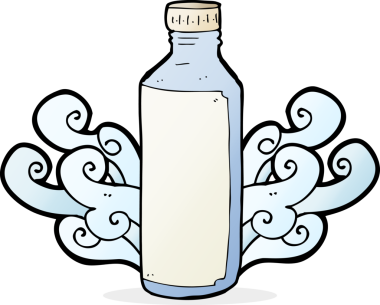 Bir insan tarafından çizilmiş su şişesi.