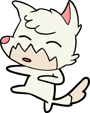 bir insan tarafından çizilmiş tilki çizgi filmi