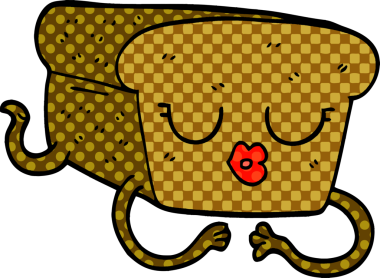 Bir insan tarafından çizilmiş bir ekmek karalaması.