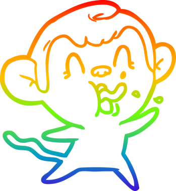 gökkuşağı gradyan çizgisi insan tarafından çizilmiş çılgın bir çizgi maymun çizimi