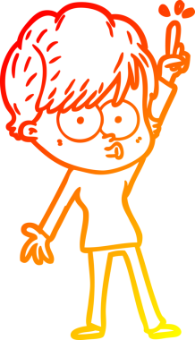 Bir insan tarafından çizilmiş bir karikatür kadın çizimi