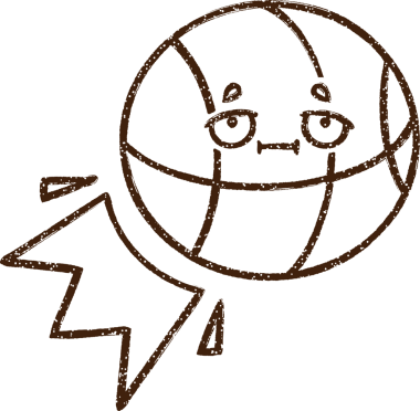 Basketbol Kömürü Bir insan tarafından çizilmiş