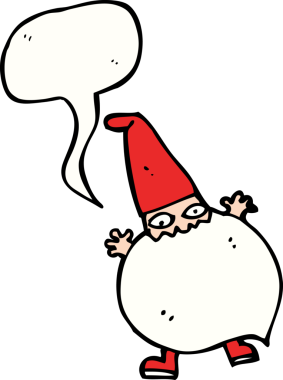 bir insan tarafından çizilmiş küçük bir noel baba çizgi filmi.