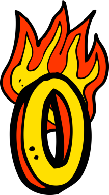 Bir insan tarafından çizilmiş yanan bir karikatür.