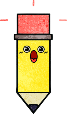 Bir insan tarafından çizilmiş bir kalemin retro grunge doku karikatürü