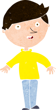 Bir insan tarafından çizilmiş mutlu bir adam.