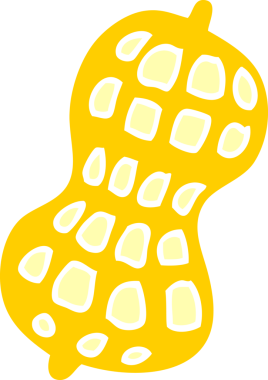 Bir insan tarafından çizilmiş karikatür fıstığı.