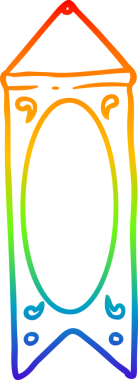 gökkuşağı gradyan bir insan tarafından çizilmiş bir kraliyet sancağının çizimi