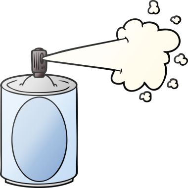 Bir insan tarafından çizilmiş karikatür spreyi.