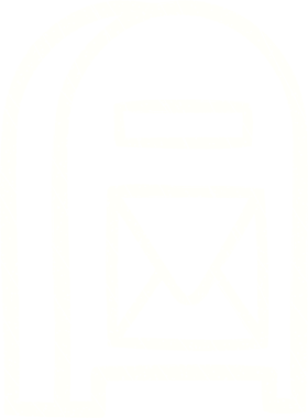 Bir insan tarafından çizilen posta kutusu tebeşiri