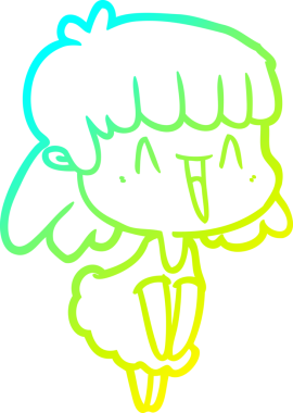 Bir insan tarafından çizilmiş bir karikatür kadın çizimi.