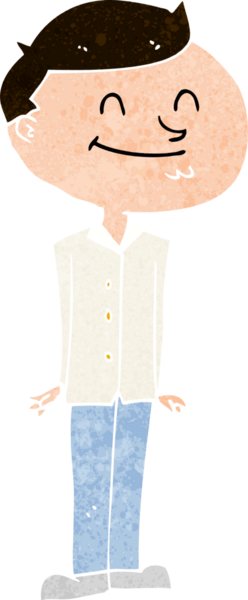 Bir insan tarafından çizilmiş gülümseyen adam.