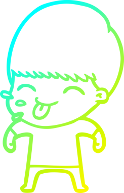 Bir insan tarafından çizilmiş komik bir çizgi film çocuğu çizimi.