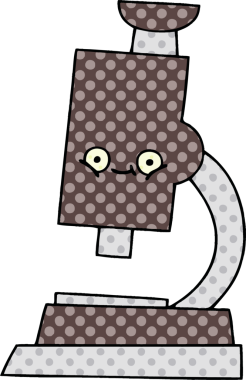 bir insan tarafından çizilmiş mikroskop tarzı çizgi roman