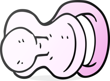 Bir insan tarafından çizilmiş serbest çizim çizgi film emziği