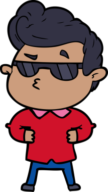 Bir insan tarafından çizilmiş havalı bir çizgi film.