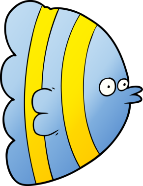 Bir insan tarafından çizilmiş egzotik bir balık.