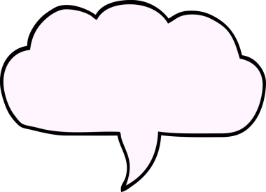 Bir insan tarafından çizilmiş karalama bulutu konuşma balonu