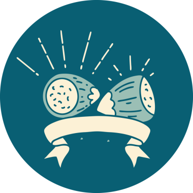 Bir insan tarafından çizilmiş dövme stili fındık ikonu