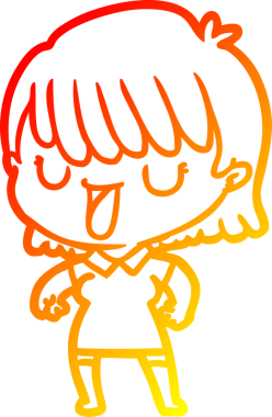 Bir insan tarafından çizilmiş bir karikatür kadın çizimi