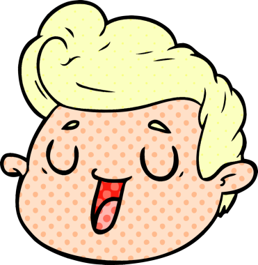 Bir insan tarafından çizilmiş erkek yüzü.