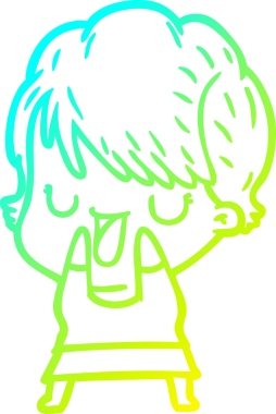 Bir insan tarafından çizilmiş bir karikatür kadın çizimi.